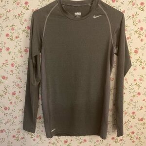 Nike Men's Dark Gray Long Sleeve Tee